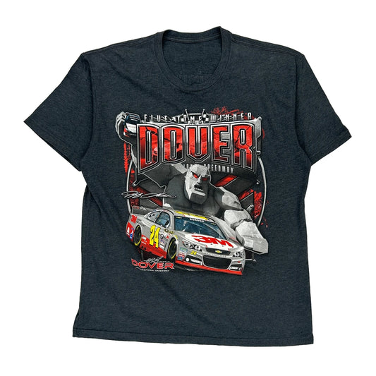 Dover International Speedway Nascar Nascar T-Shirt - Large Grey Cotton