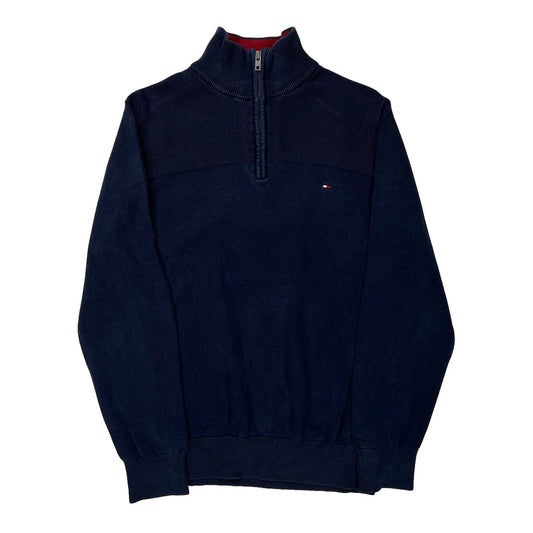 Tommy Hilfiger 1/4 Zip - Large Navy Cotton