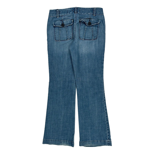 Gap Flared Jeans - 31W UK 10 Blue Cotton Blend