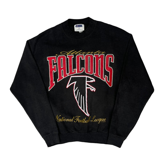 Vintage Made In USA Csa Atlanta Falcons Sweatshirt - Medium Black Cotton
