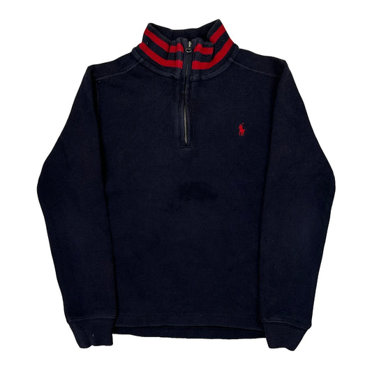 Age 6 Polo By Ralph Lauren 1/4 Zip - Small Navy Cotton