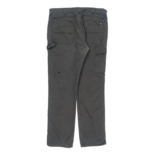 Flex Dickies Carpenter Trousers - 36W 33L Grey Cotton Blend