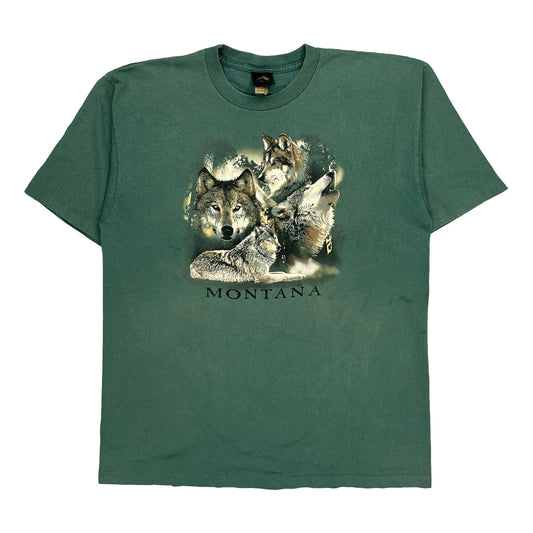 Prairie Mountain Single Stitch T-Shirt - XL Green Cotton