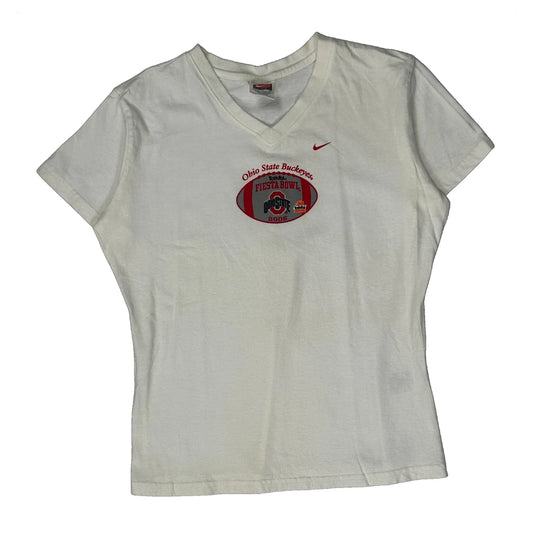 Ohio State Buckeyes Fiesta Bowl 2006 Nike V-Neck T-Shirt - Medium White Cotton