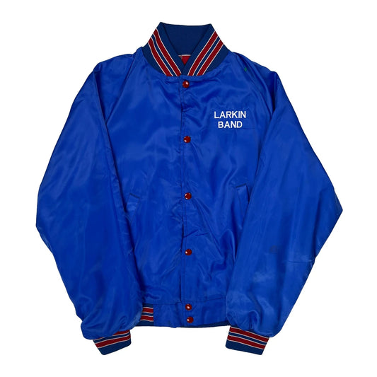 Vintage Larkin Band Asw Varsity Jacket - Small Blue Nylon