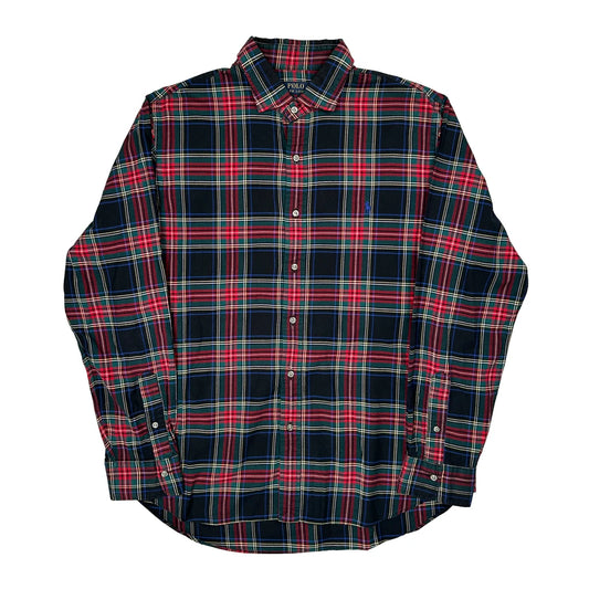 Vintage Slim Fit Polo By Ralph Lauren Checked Shirt - XL Multicoloured Cotton