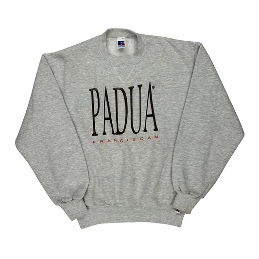 Russell Athletic College Sweatshirt - Medium Grey Cotton Blend