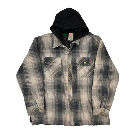 Dickies Checked Overshirt - 2XL Black Cotton