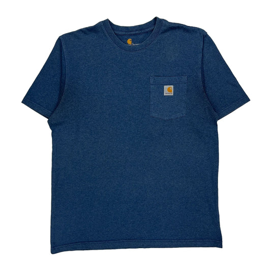 Vintage Carhartt T-Shirt - Large Blue Cotton