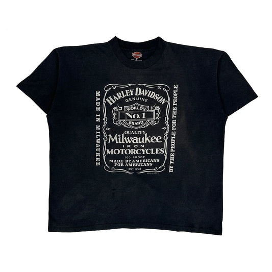 Motorcycles Harley Davidson Graphic T-Shirt - XL Black Polyester Blend