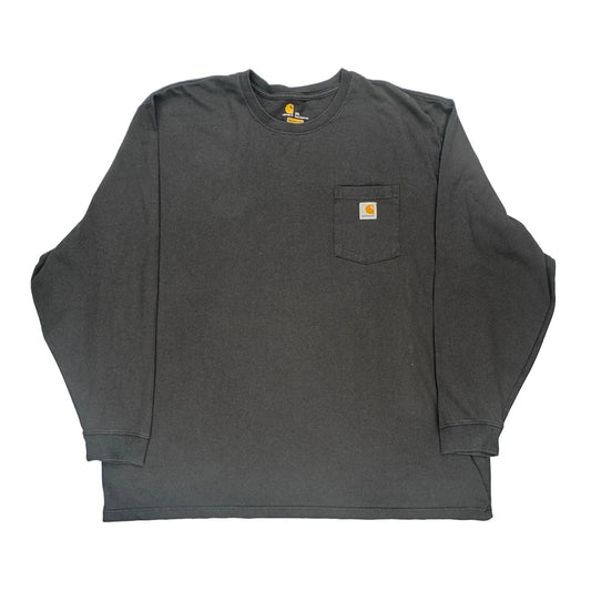 Carhartt Long Sleeve T-Shirt - 3XL Black Cotton