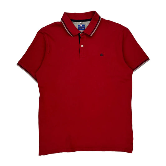 Champion Polo Shirt - XL Red Cotton