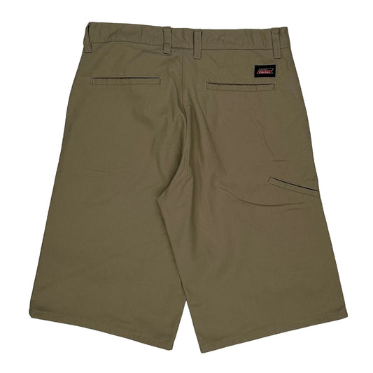 Dickies Baggy Chino Shorts - 29W 11L Khaki Polyester Blend