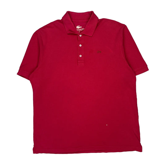 Lacoste Polo Shirt - 2XL Red Cotton