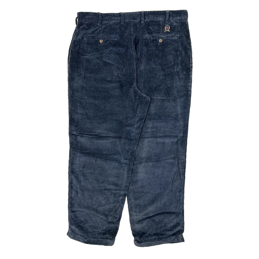 Vintage Tommy Hilfiger Cord Trousers - 36″ Waist Blue Cotton
