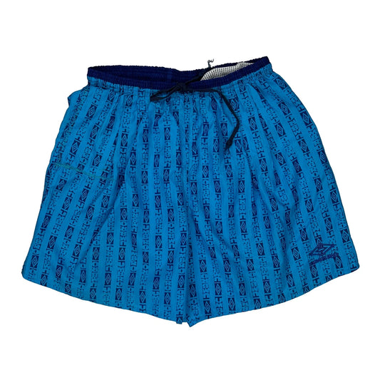 Umbro Sport Shorts - Large Blue Polyester