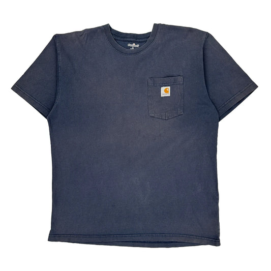 Carhartt T-Shirt - Large Grey Cotton