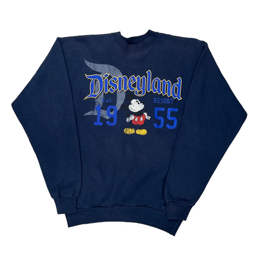 Disney Graphic Sweatshirt - Small Navy Cotton Blend