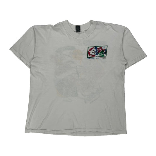 Hard Rock Cafe, Planet Hollywood, Senor Frogs Planet Hollywood Graphic T-Shirt - Large White Cotton