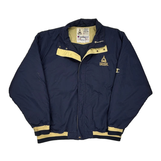 Notre Dame Champion College Varsity Jacket - XL Gold Nylon