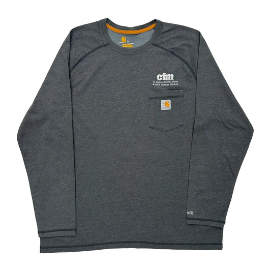Vintage Carhartt Long Sleeve T-Shirt - XL Grey Cotton