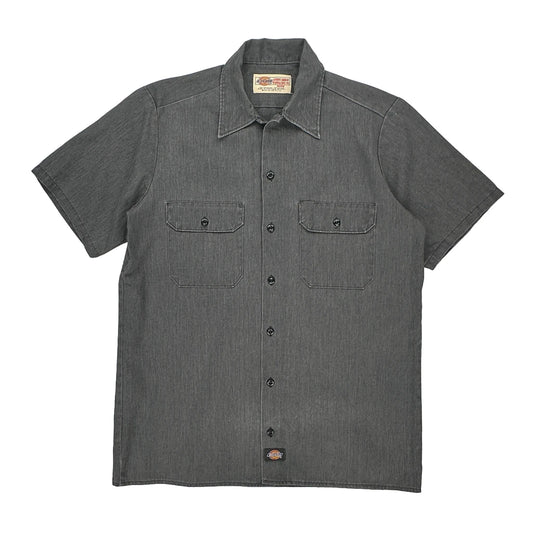 Made In USA Dickies Short Sleeve Shirt - Medium Grey Cotton
