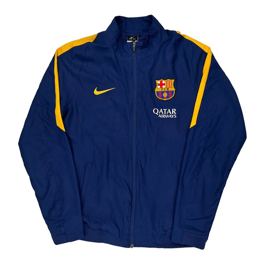 Fc Barcelona Nike Football Track Jacket - Medium Blue Polyester