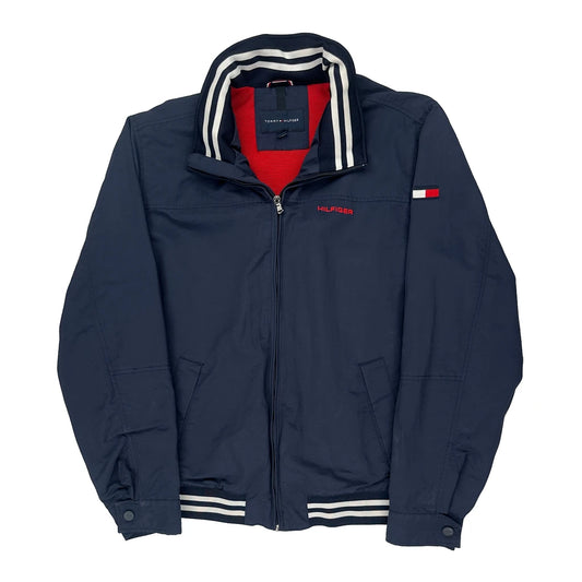 Tommy Hilfiger Spellout Harrington Jacket - Large Red Cotton