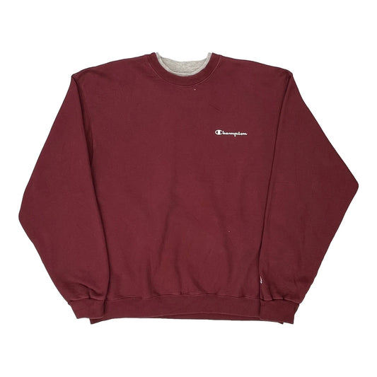 Champion Sweatshirt - XL Burgundy Cotton