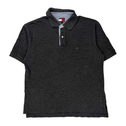 Tommy Hilfiger Polo Shirt - XL Grey Cotton