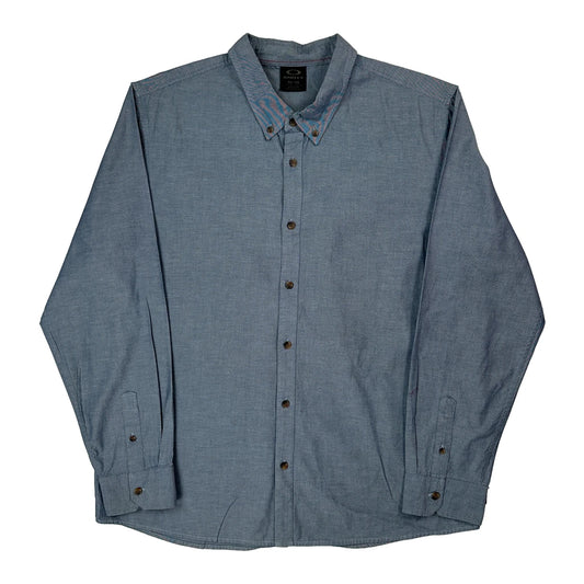 Vintage Oakley Shirt - XL Blue Cotton