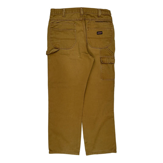 Dickies Double Knee Carpenter Trousers - 34W 30L Brown Cotton