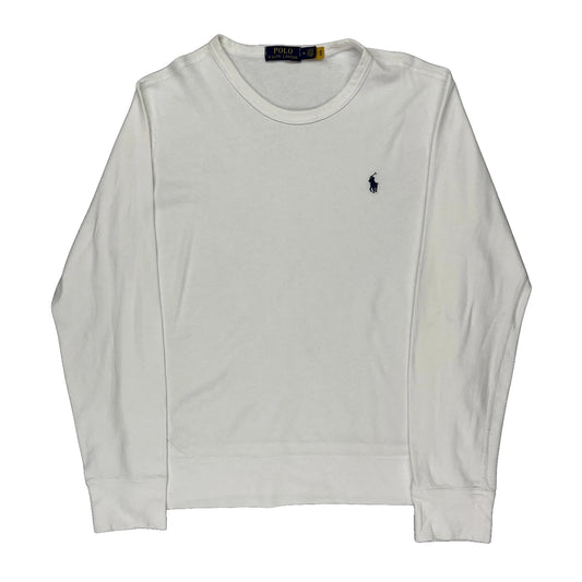Polo By Ralph Lauren Sweatshirt - Medium White Cotton