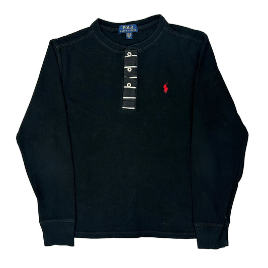 Age 10-12 Polo By Ralph Lauren Long Sleeve T-Shirt - Medium Black Cotton