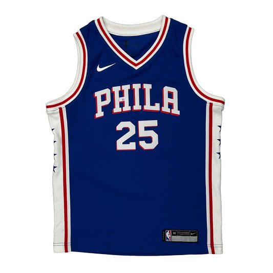 Philadelphia 76Ers Nike Simmons Jersey - Medium Blue Polyester