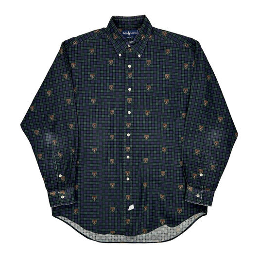 Crest Ralph Lauren Checked Shirt - Large Blue Cotton