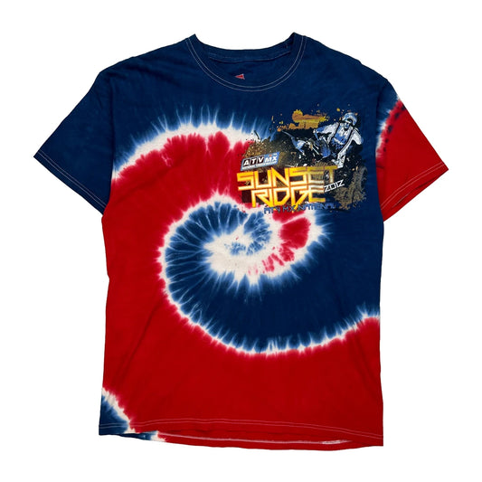 Atv Mx National Championship Hanes Tie-Dye T-Shirt - Large Multicoloured Cotton