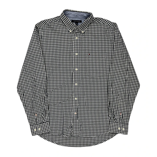 Tommy Hilfiger Checked Shirt - Large Black & White Cotton
