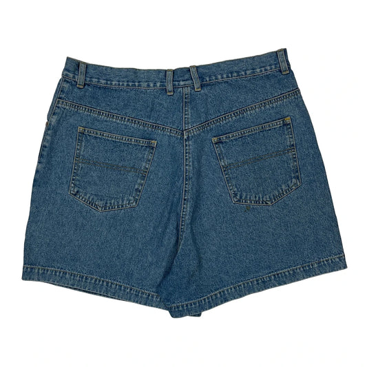 Mickey Mouse Disney Cartoon Denim Shorts - 34W UK 16 Blue Denim