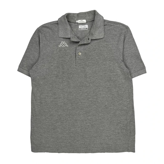 Kappa Polo Shirt - Large Grey Cotton