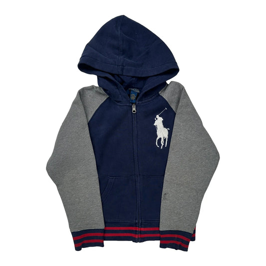 Age 6-7 Polo By Ralph Lauren Hoodie - Small Grey Cotton Blend