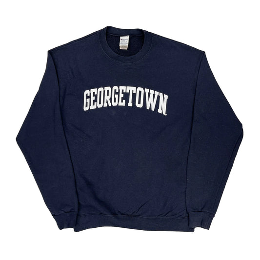 Georgetown Champion Sweatshirt - XL Navy Cotton Blend