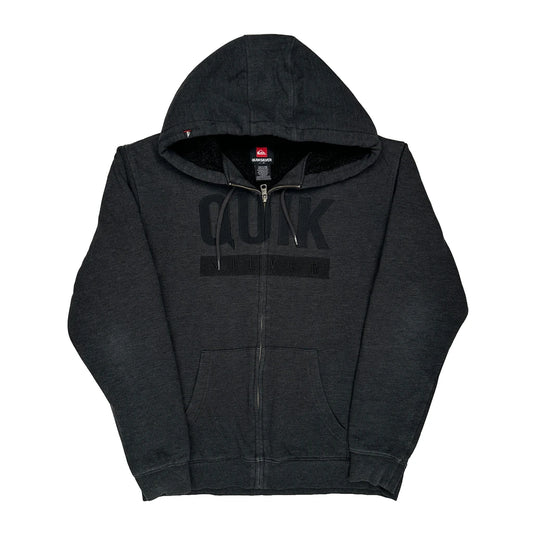Vintage Quiksilver Hoodie - Large Black Cotton Blend
