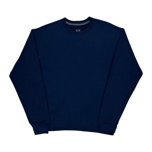 Blank Fruit Of The Loom Sweatshirt - Medium Navy Cotton