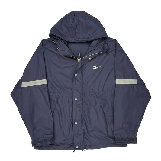 Reebok Jacket - Large Navy Polyester