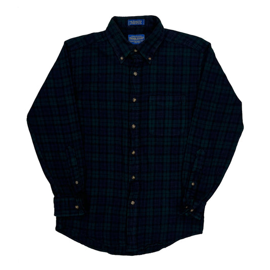 Pendleton Checked Shirt - Medium Green Wool