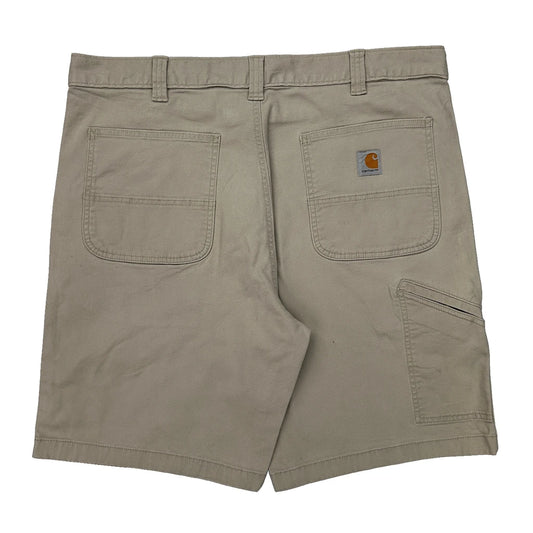 Carhartt Carpenter Shorts - 38W 10L Beige Cotton