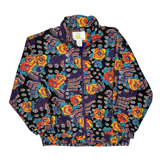 1980'S South Harbour Floral Shell Jacket - XL Multicoloured Silk