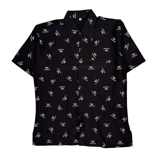 Diesel Short Sleeve Shirt - Medium Black Cotton