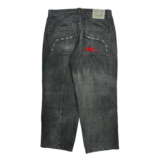 North Peak Double Knee Jeans - 36W 30L Grey Cotton